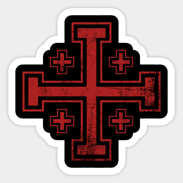 Crusader Cross Of Jerusalem Knights Templar Templar Sticker Teepublic Huge collection, amazing choice, 100+ million high quality, affordable rf and rm images. crusader cross of jerusalem knights templar