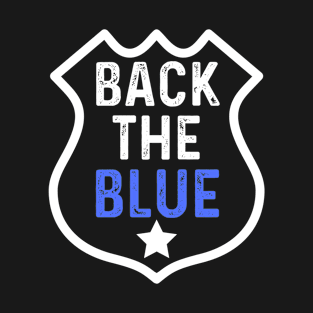 Back the blue, Police officer badge T-Shirt