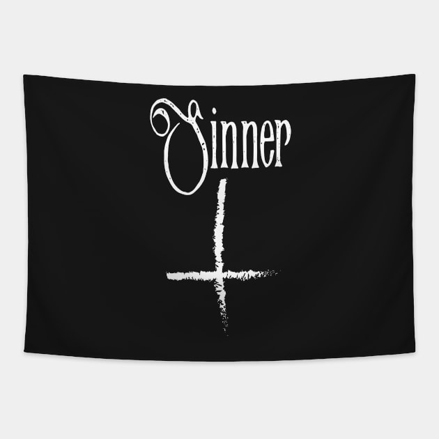 Sinner tee Tapestry by TimberleeEU