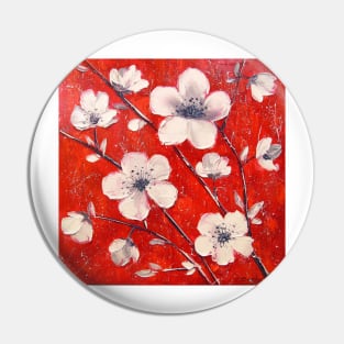 White flowers Pin