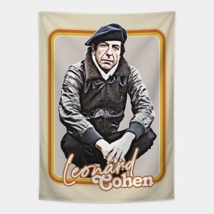 Leonard Cohen // Retro Original Fan Art Design Tapestry