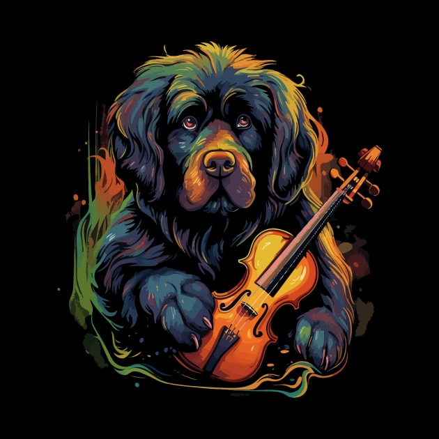 Tibetan Mastiff Playing Violin by JH Mart