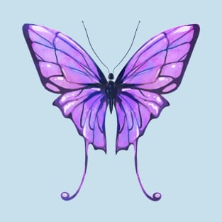 Purple butterfly emoji T-Shirt