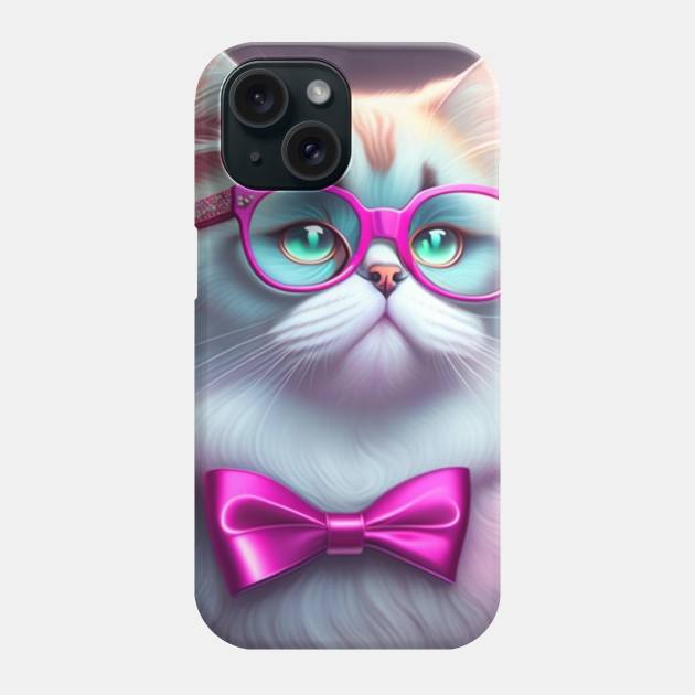 Glowy Persian Cat Phone Case by Enchanted Reverie