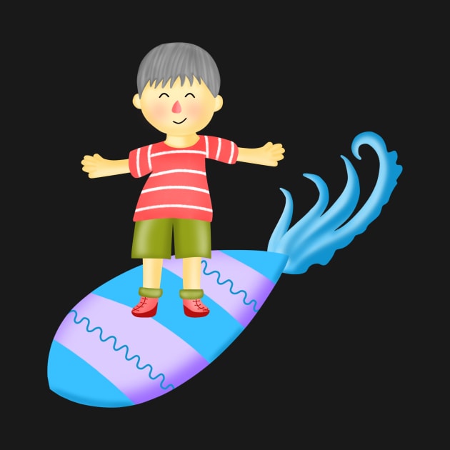 Surfboard boy. by Onanong art design shop.