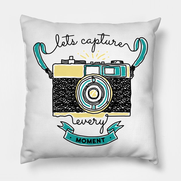 Let's Capture Every Moment Pillow by quilimo