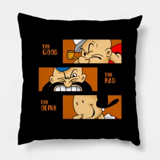 Funny Retro Vintage Western Cartoon Old West Movie Parody Pillow