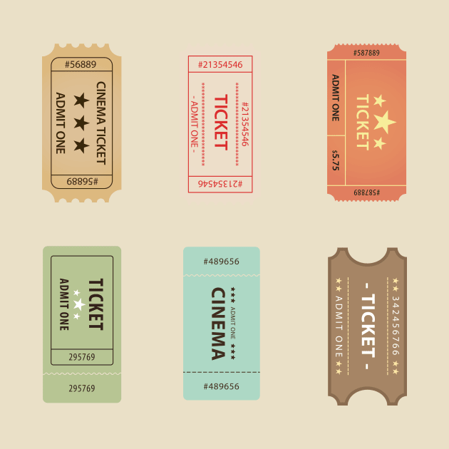 Retro Ticket Set Pack by Acid_rain