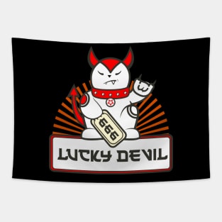 Lucky Devil Cat Tapestry