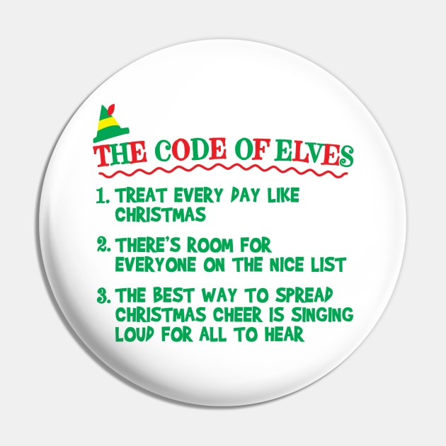 The Code of Elves - Elf Movie Pin by Sunny Saturated