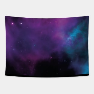 purple blue galaxy nebula sky design Tapestry