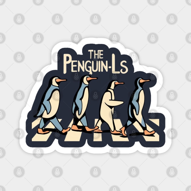 The penguin-Ls - Abbey Road Magnet by Aldrvnd