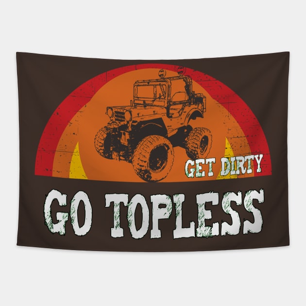 Go Topless Retro Off Road Tapestry by outrigger