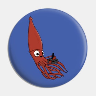 Video game playing squid Pin