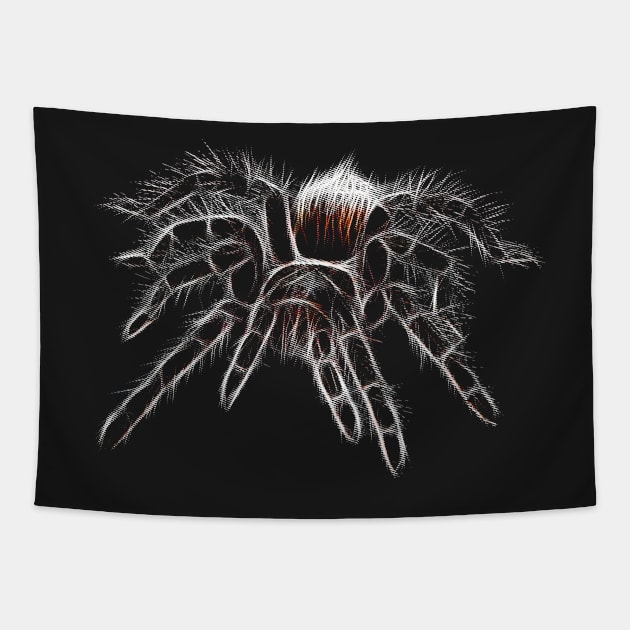 Hairy leg tarantula. Spider. Red spider Tapestry by Ariela-Alez