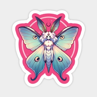 Luna Moth Fantasy Creature Witchy Design Magnet