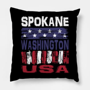 Spokane Washington USA T-Shirt Pillow