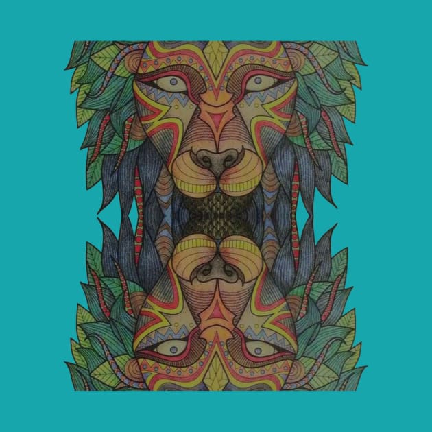 Tribal Lion Head by Divan