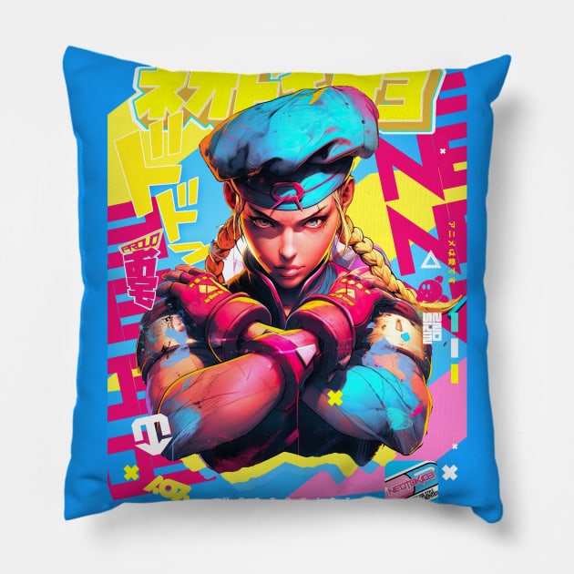 STREET FIGHTER | 🔵🔴 CAMMY WINS 🔵🔴 MISSION COMPLETE 🔵🔴 OFF TO FIND MY NEXT TARGET Pillow by PROUD OTAKU