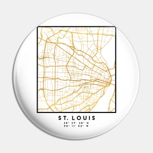 ST. LOUIS MISSOURI CITY STREET MAP ART Pin