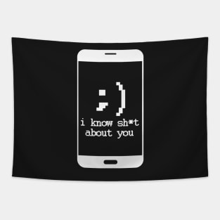 Phone Blackmail (white) Tapestry