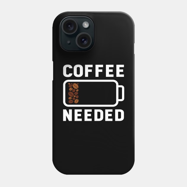 Low Battery Coffee Needed Barista Coffee Lover Gift Phone Case by Kali Space