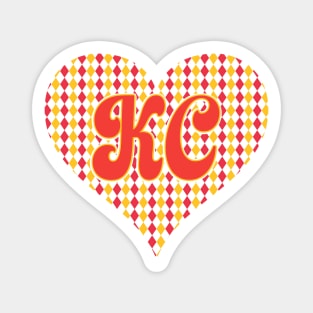 Kansas City Argyle Heart Magnet