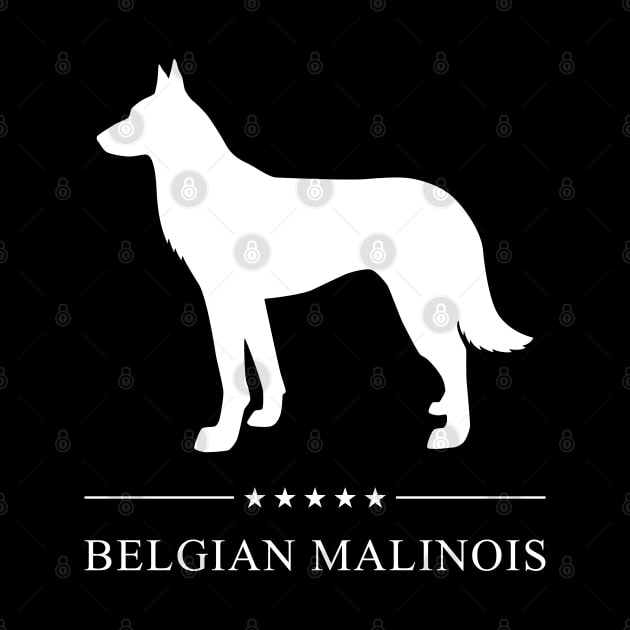 Belgian Malinois Dog White Silhouette by millersye