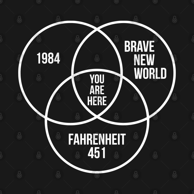 1984 Brave New World Fahrenheit 451 Conspiracy - Anti Lockdown - T-Shirt