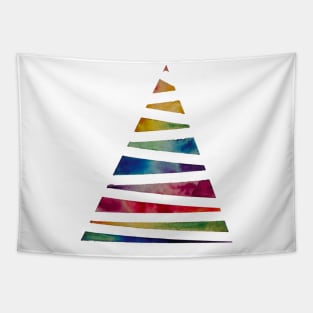 Rainbow stripey christmas tree Tapestry