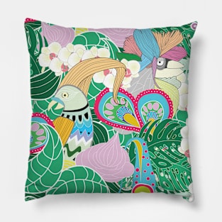 Paradise Birds Pillow