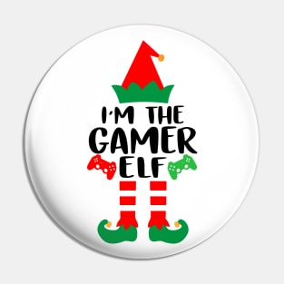 The Gamer Elf Family Matching Group Christmas Video Game Funny Gift Pin