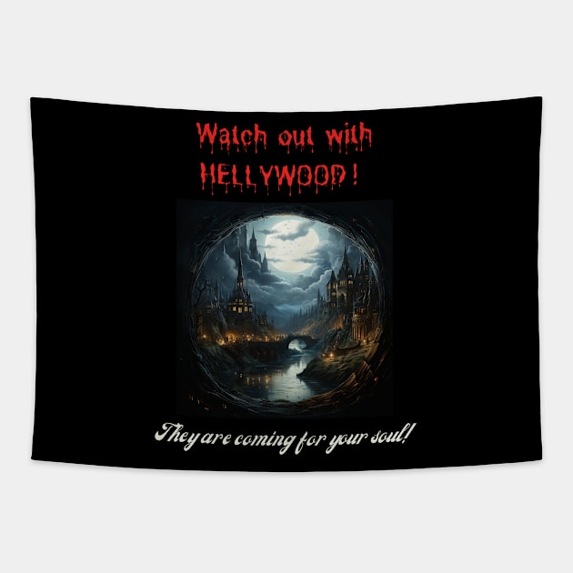 Watch out with HELLYWOOD! They are coming for your soul! Tapestry by St01k@