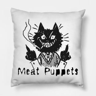 meat puppets and the bad cat Pillow