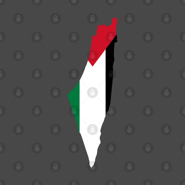 Palestine Flag Map by Historia