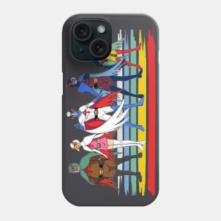 Battle of the Planets Vintage Summer style brush Stripe Phone Case