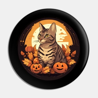 Bengal Cat Halloween, Cat Lover Pin