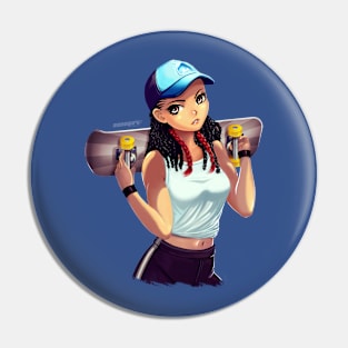 Skater girl Pin