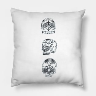 Mexican Sugar Skulls Pillow