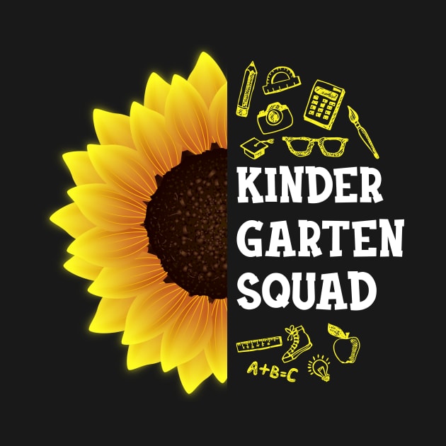 Hello Kindergarten Squad Shirt Kindergarten Back To School Sunflower Gift by hardyhtud