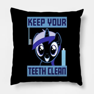 Keep Your Teeth Clean Inverse Pillow