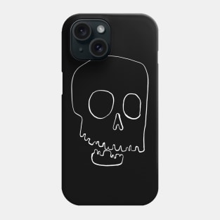 Hand-drawn white skull Phone Case