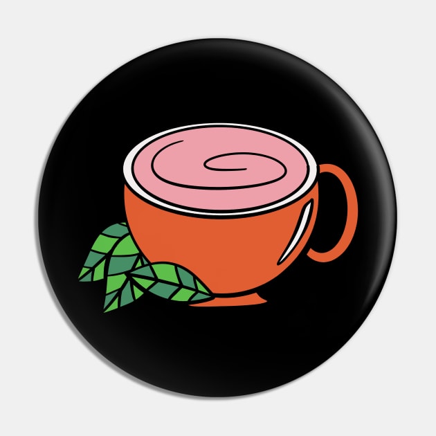 Cup of Tea Pin by Kelly Louise Art