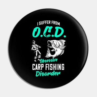 Carp Fishing Fish funny Fishermen Gift Pin