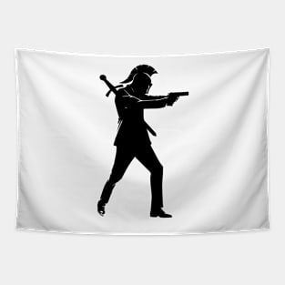 Gladiator Warrior With A Gun Tapestry
