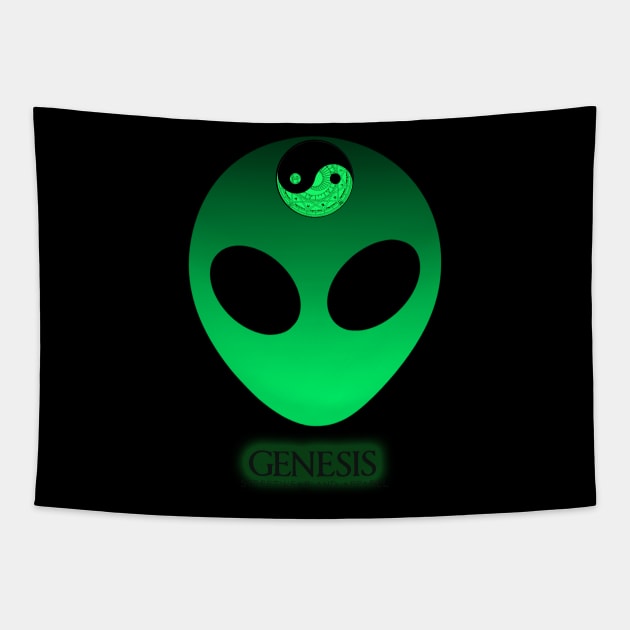 Genesis Streetwear -  Little Greenman main logo Tapestry by retromegahero