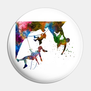 Rock climbing family Pin