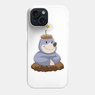 Mole with Daisy Flower Phone Case