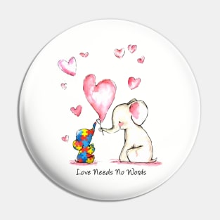 Love Needs No Words The Love Together Between Mom And Son Elephent Mom Autism Pin