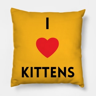 I Heart Kittens Pillow